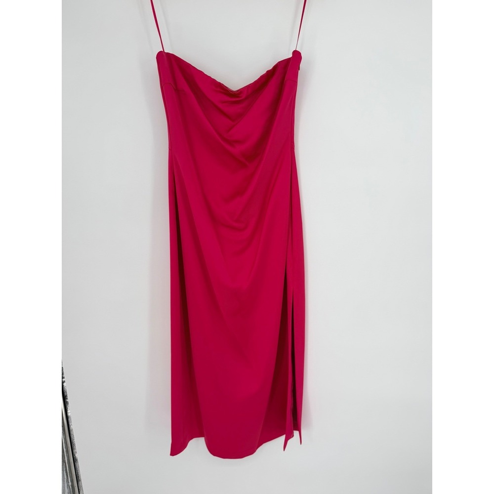 Ramy Brook Lisa Strapless Cowl Midi Dress Papin Pink Womens 6 NWT - Picture 2 of 13